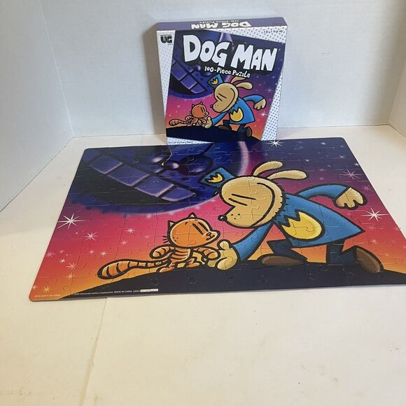 Dog Man 100 Piece Puzzle University Games 14” X 19” 33852 Jigsaw Complete - Picture 1 of 5